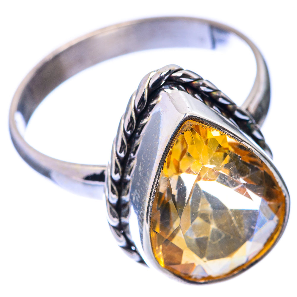 Faceted Citrine Ring Size 9.25 (925 Sterling Silver) R141287