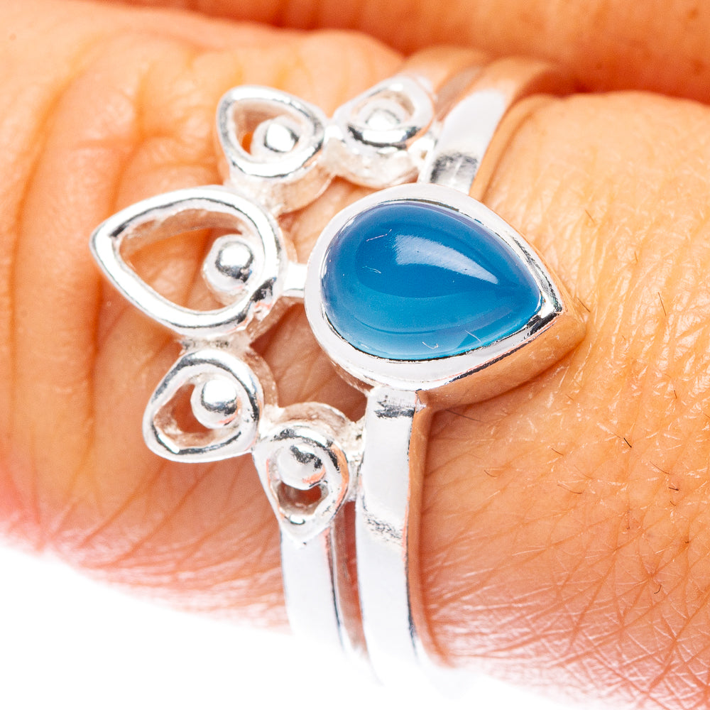 Chacledony Ring Size 8 (925 Sterling Silver) R5503