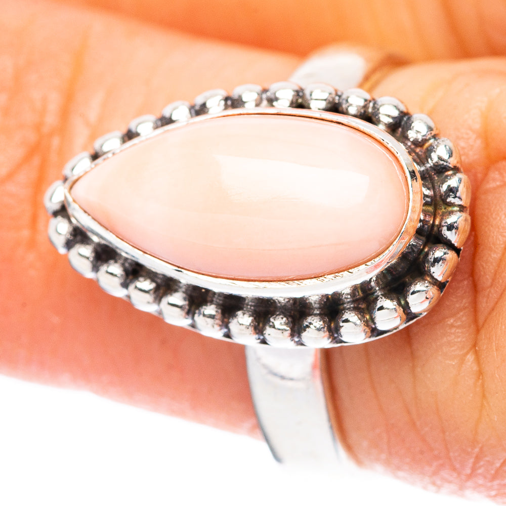 Pink Opal 925 Sterling Silver Ring Size 5 (925 Sterling Silver) R3918