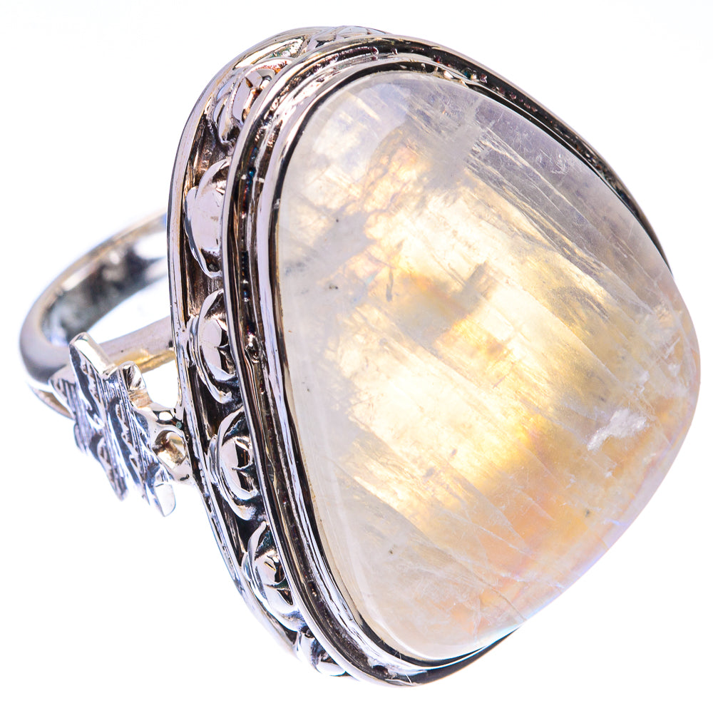 Signature Rainbow Moonstone Ring Size 8.25 (925 Sterling Silver) R141712