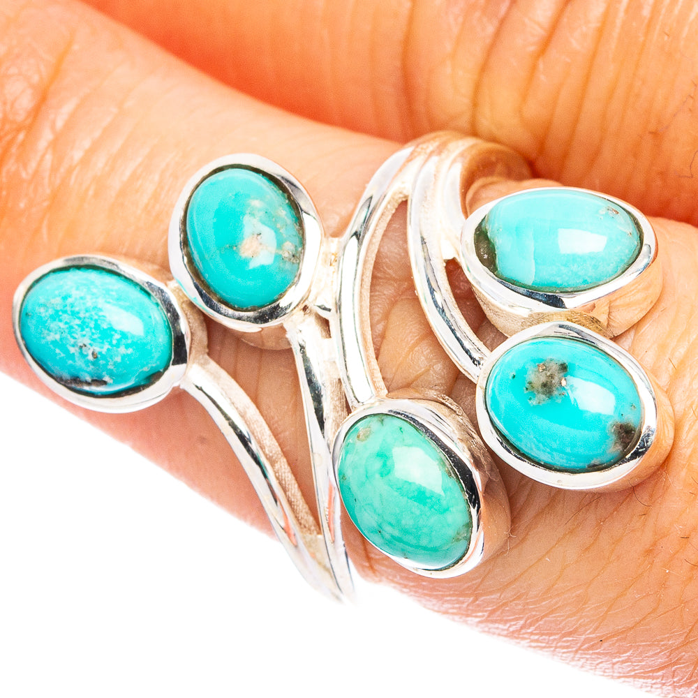 Rare Arizona Turquoise Ring Size 7.25 (925 Sterling Silver) R4824