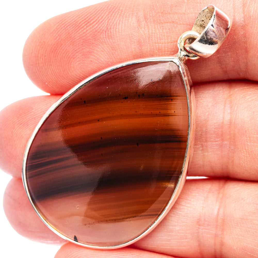 Montana Agate Pendant 2" (.925 Sterling Silver)