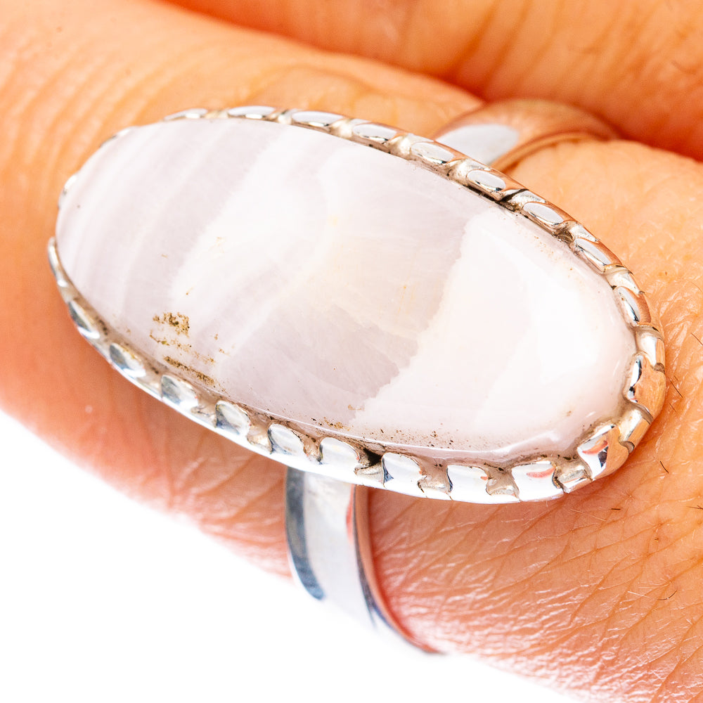 Pink Lace Agate Ring Size 8.75 (925 Sterling Silver) R1929