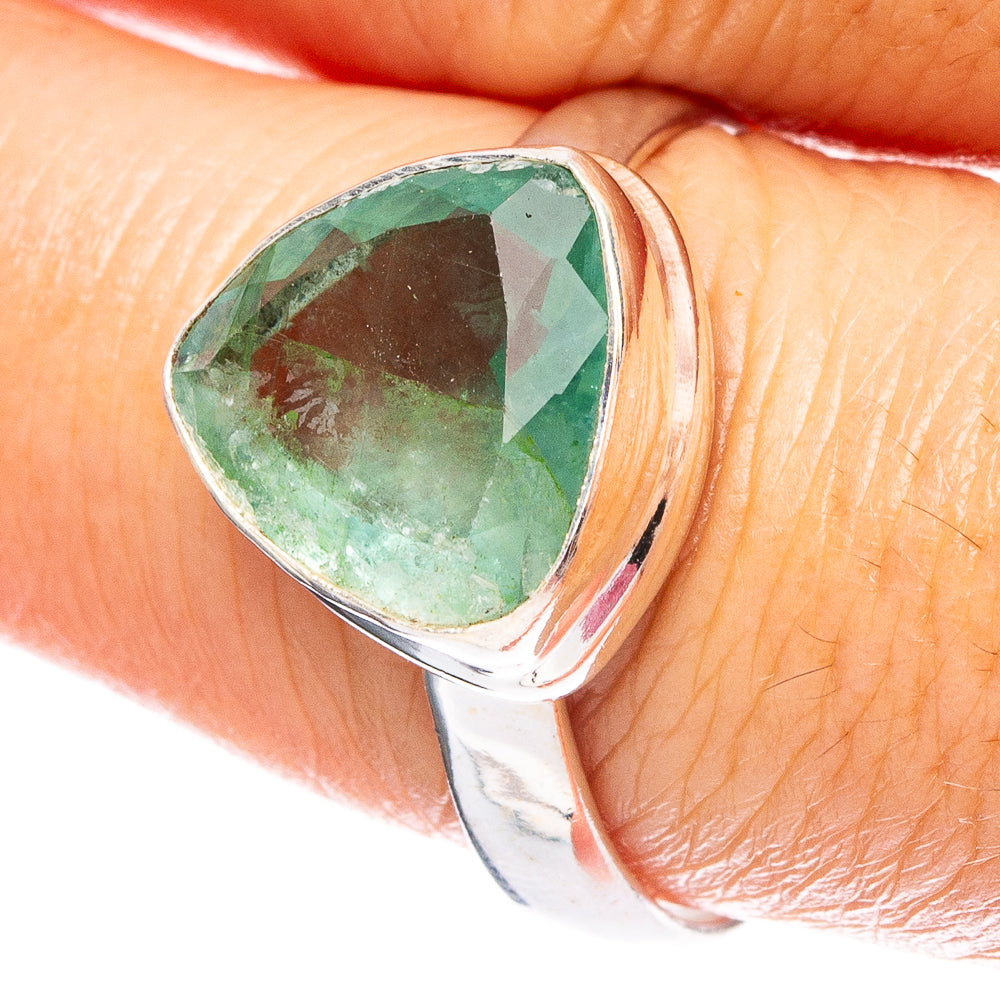 Green Fluorite 925 Sterling Silver Ring Size 9.25 (925 Sterling Silver) R6144