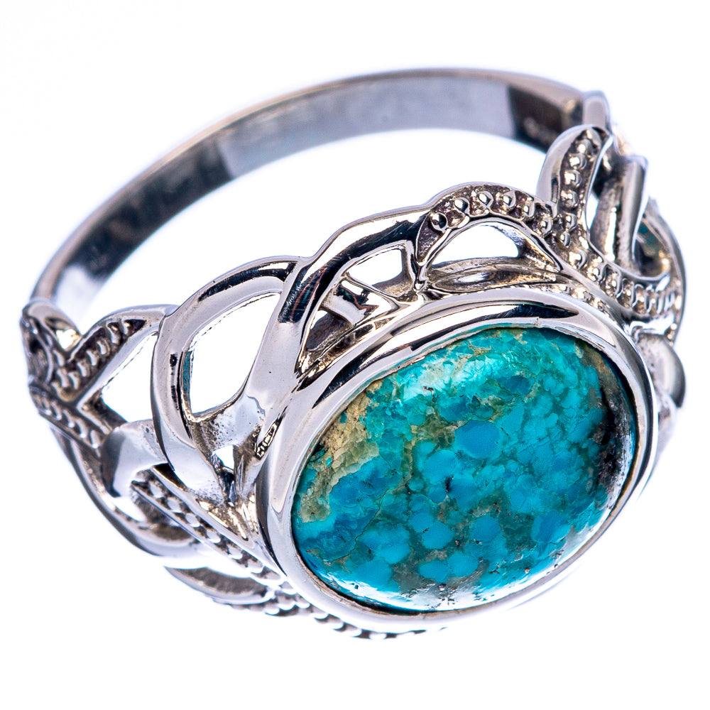 Tibetan Turquoise Ring Size 8.75 (925 Sterling Silver) R146134