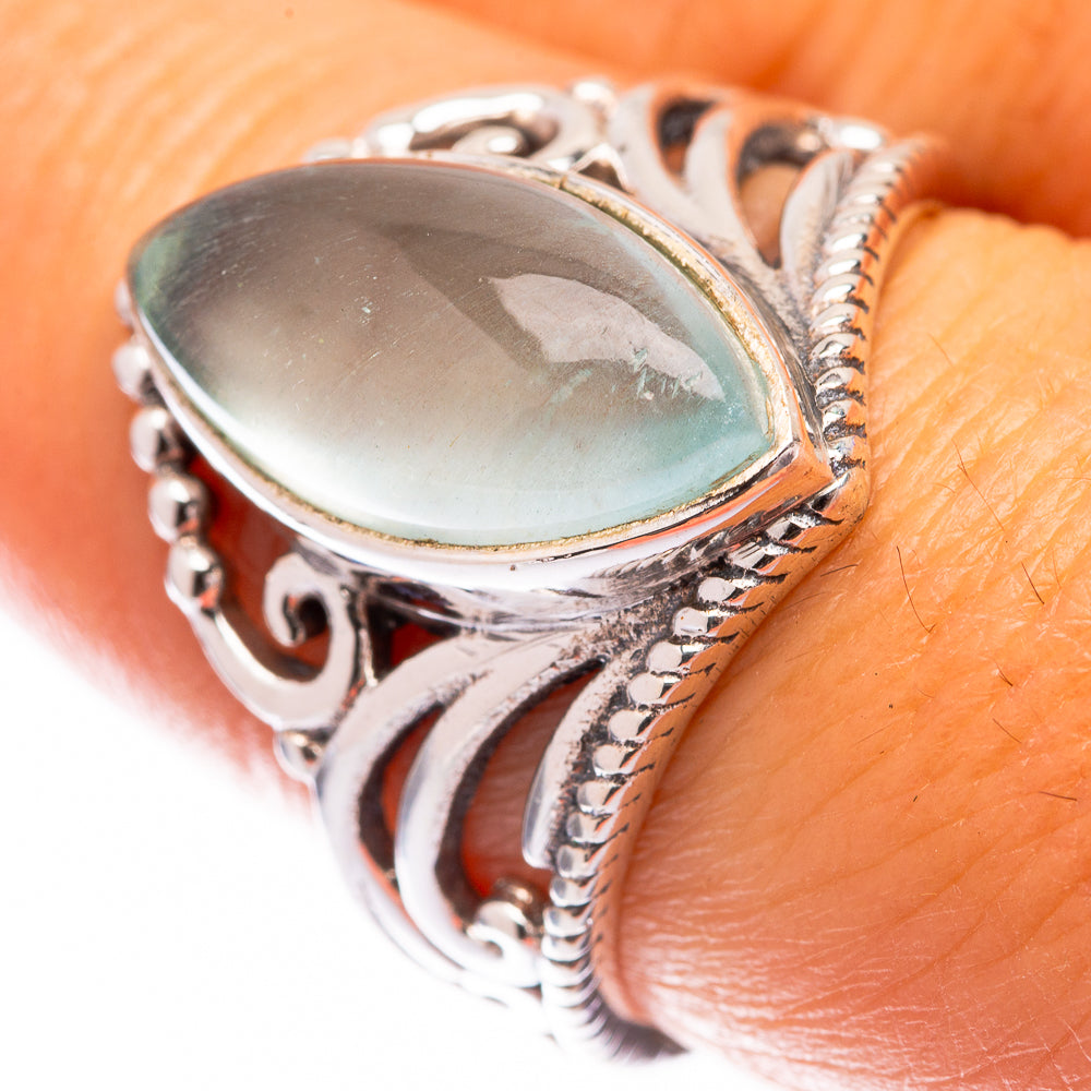Natural Aquamarine Ring Size 8.25 (925 Sterling Silver) R140746