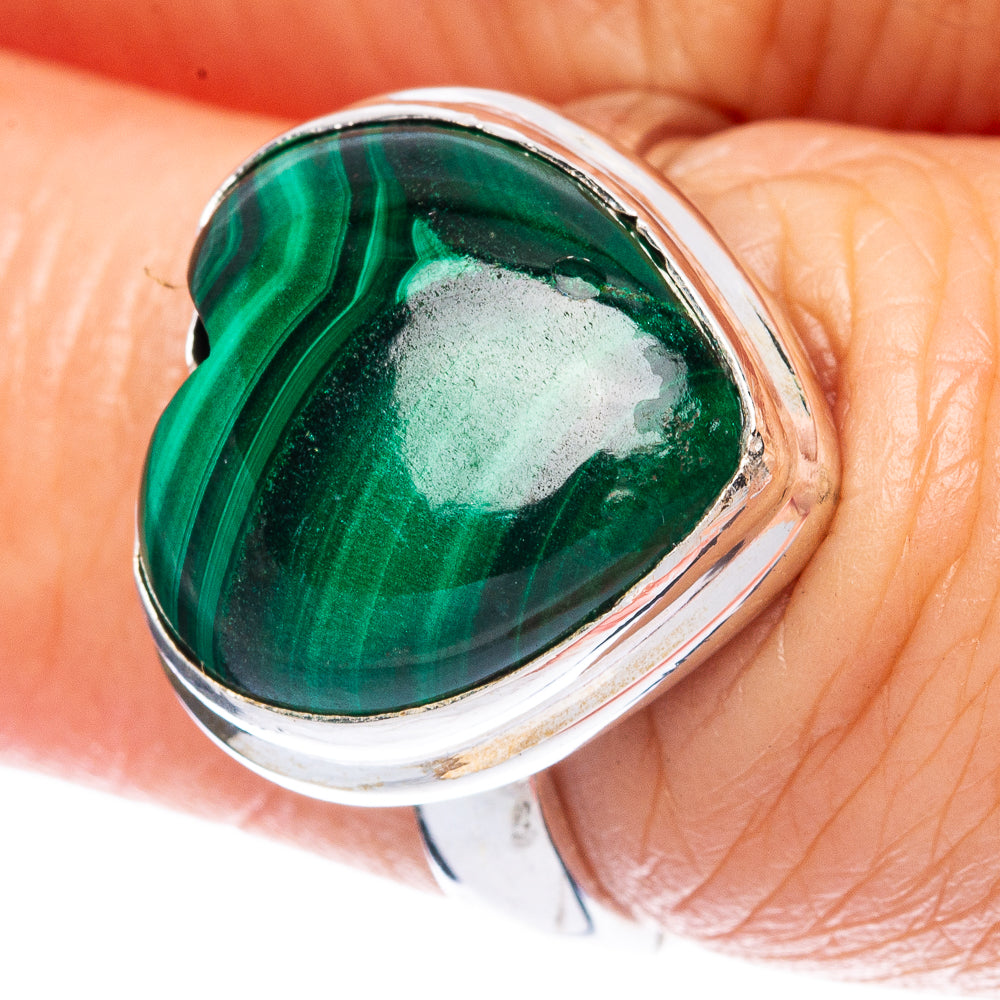 Malachite Ring Size 6.75 (925 Sterling Silver) R2876