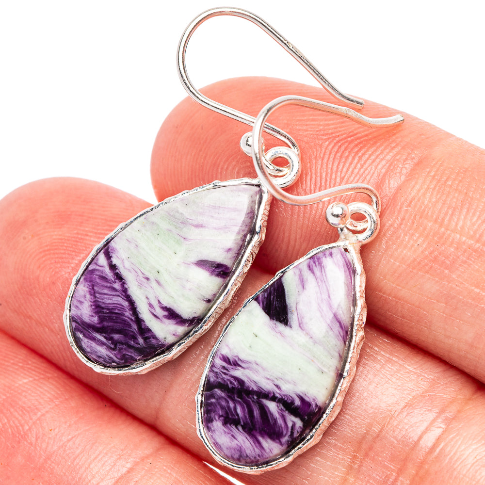 Kammererite Earrings 1 3/8" (925 Sterling Silver) E2435