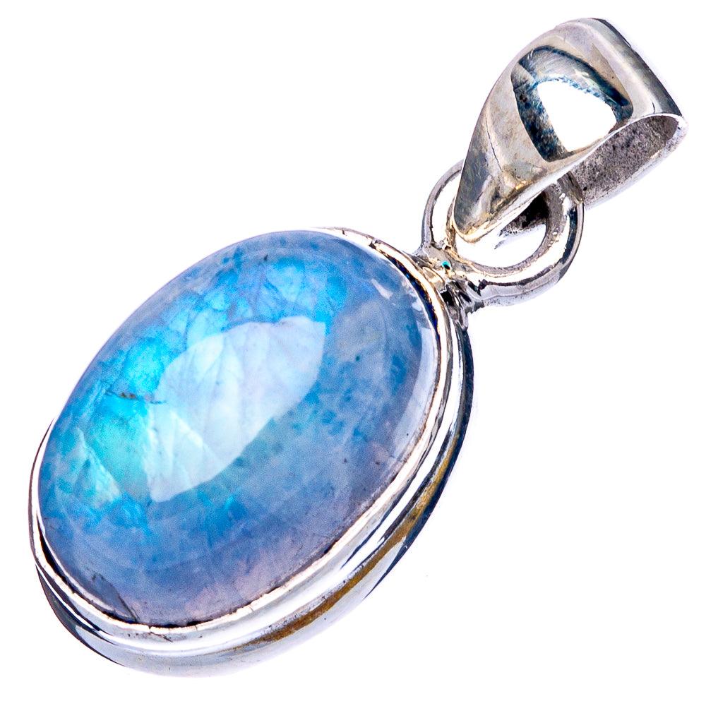 Rainbow Moonstone Pendant 1" (925 Sterling Silver) P42387
