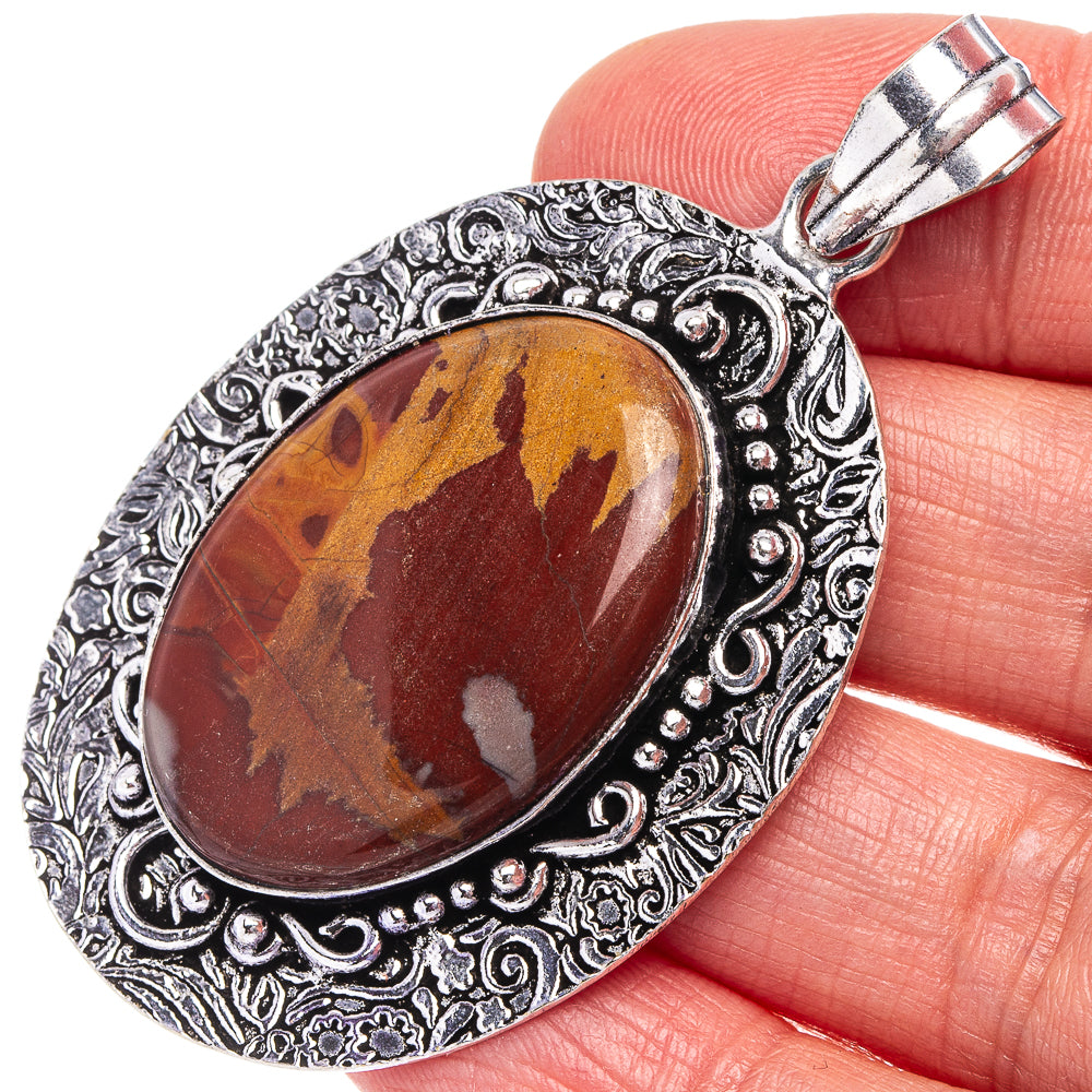 Mookaite Pendant 2 3/8" (German Silver)
