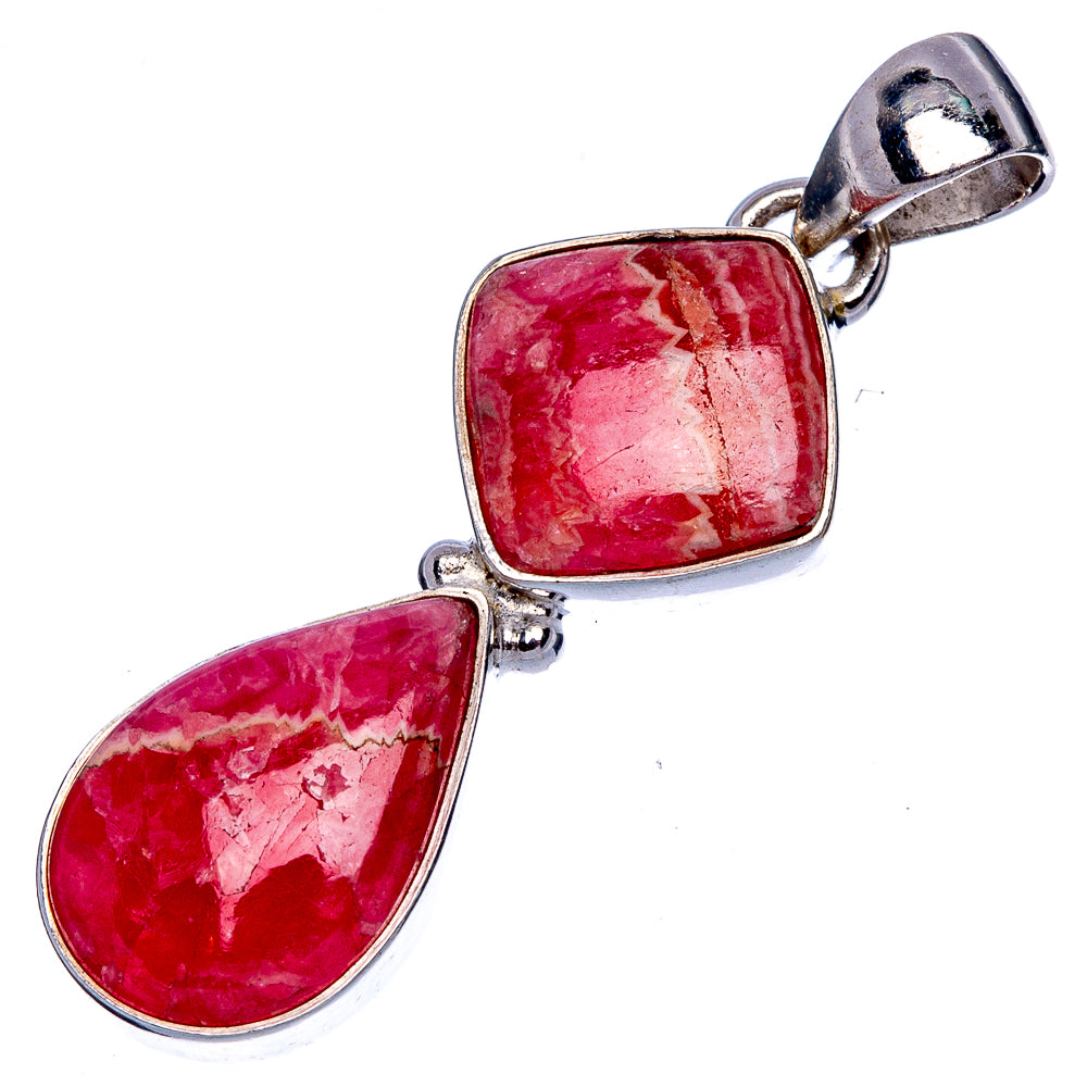 Rhodochrosite Pendant 1 1/2" (925 Sterling Silver) P40221