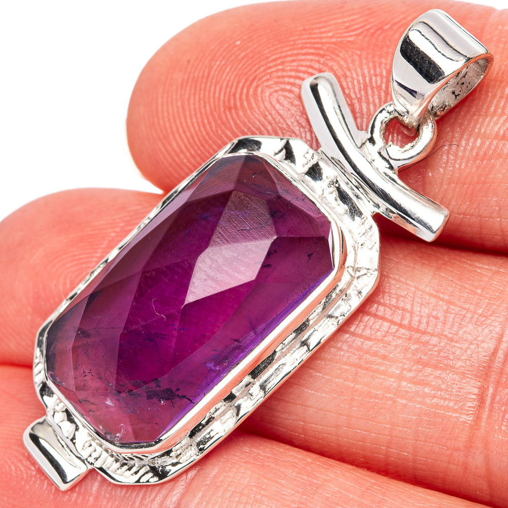 Asc Premium Amethyst Pendant 1 1/2" (925 Sterling Silver) P42271