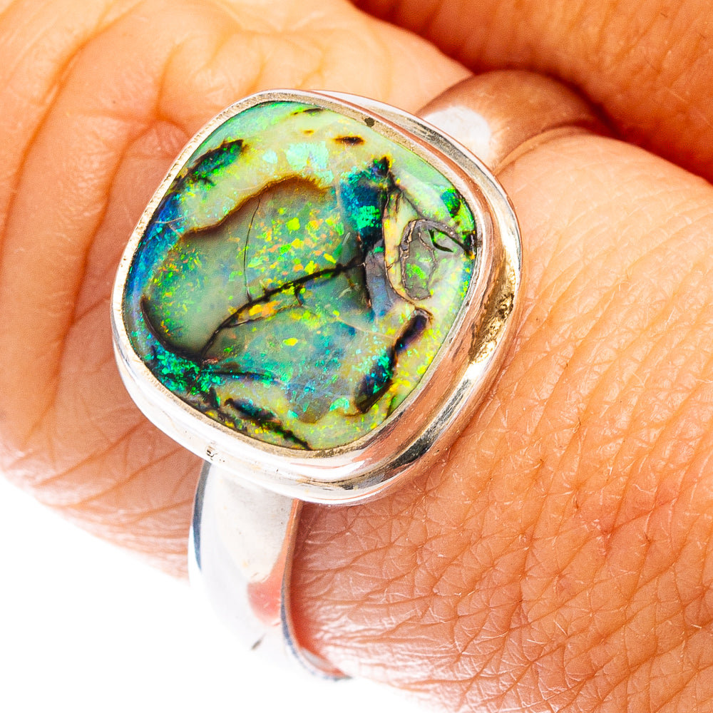 Rare Sterling Opal Ring Size 8.75 (.925 Sterling Silver)