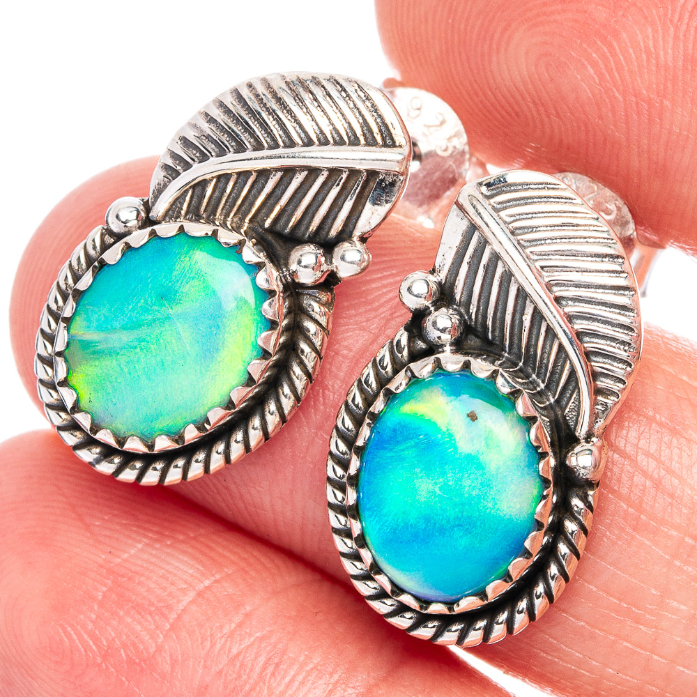 Aura Opal Earrings 3/4" (925 Sterling Silver) E433252