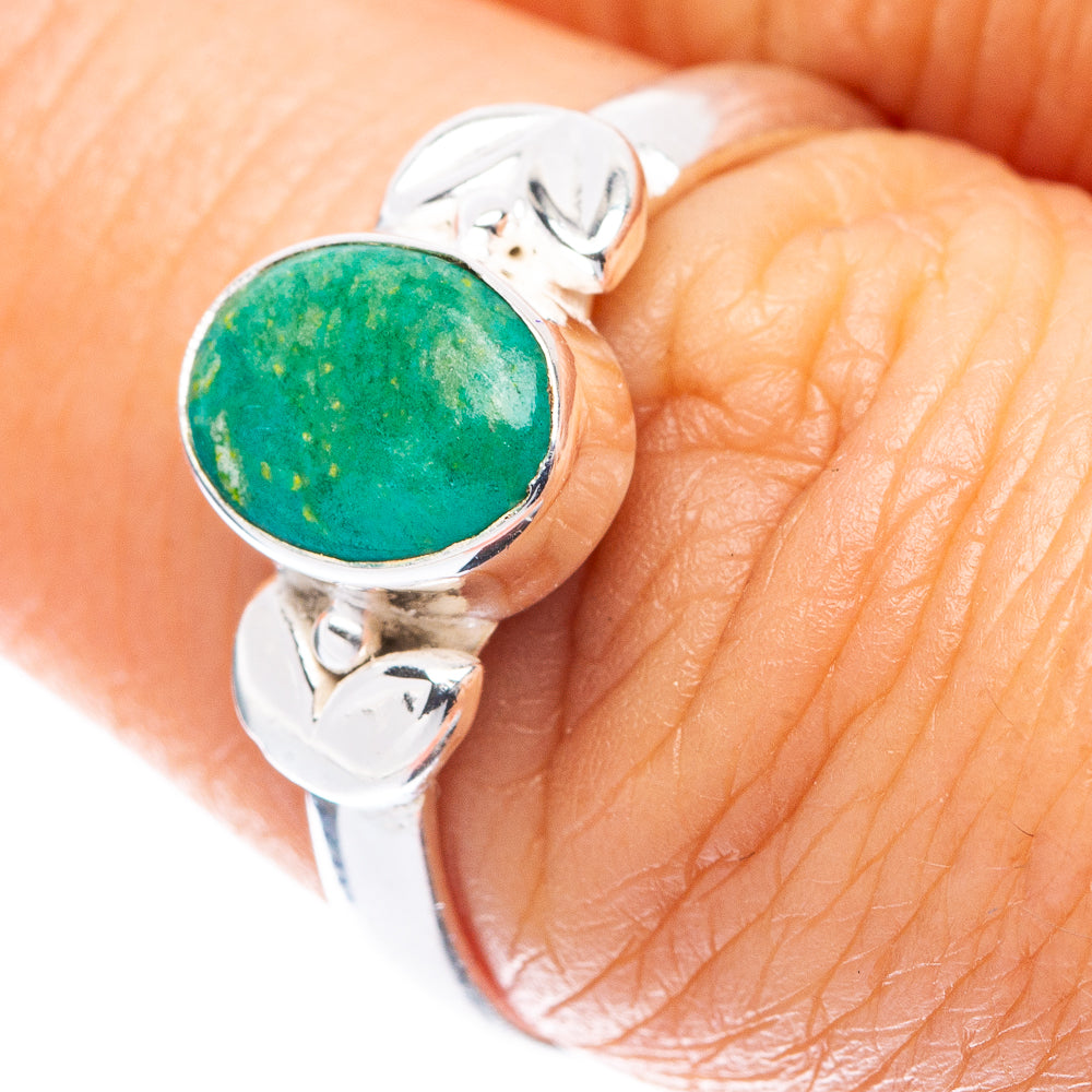 Chrysocolla Ring Size 7.5 (925 Sterling Silver) R5584