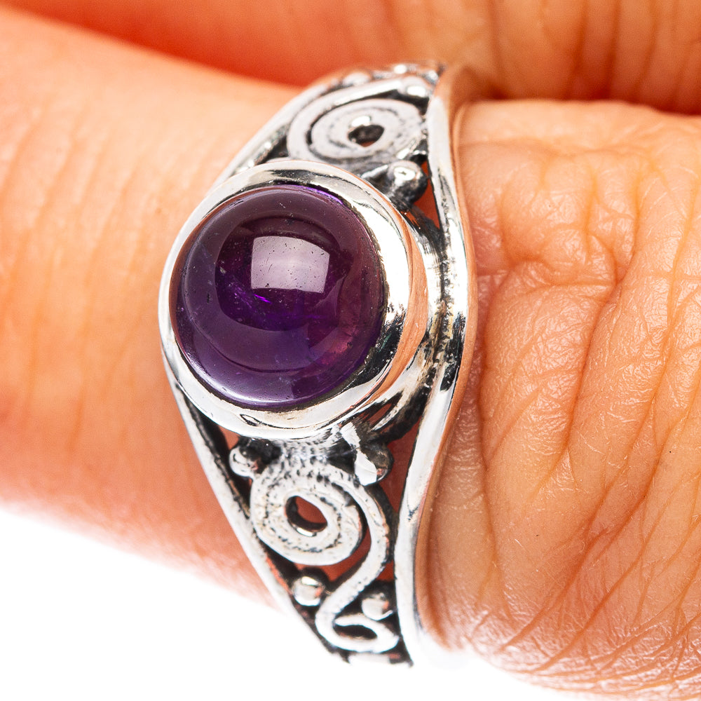 Amethyst 925 Sterling Silver Ring Size 6.75 (925 Sterling Silver) R5368
