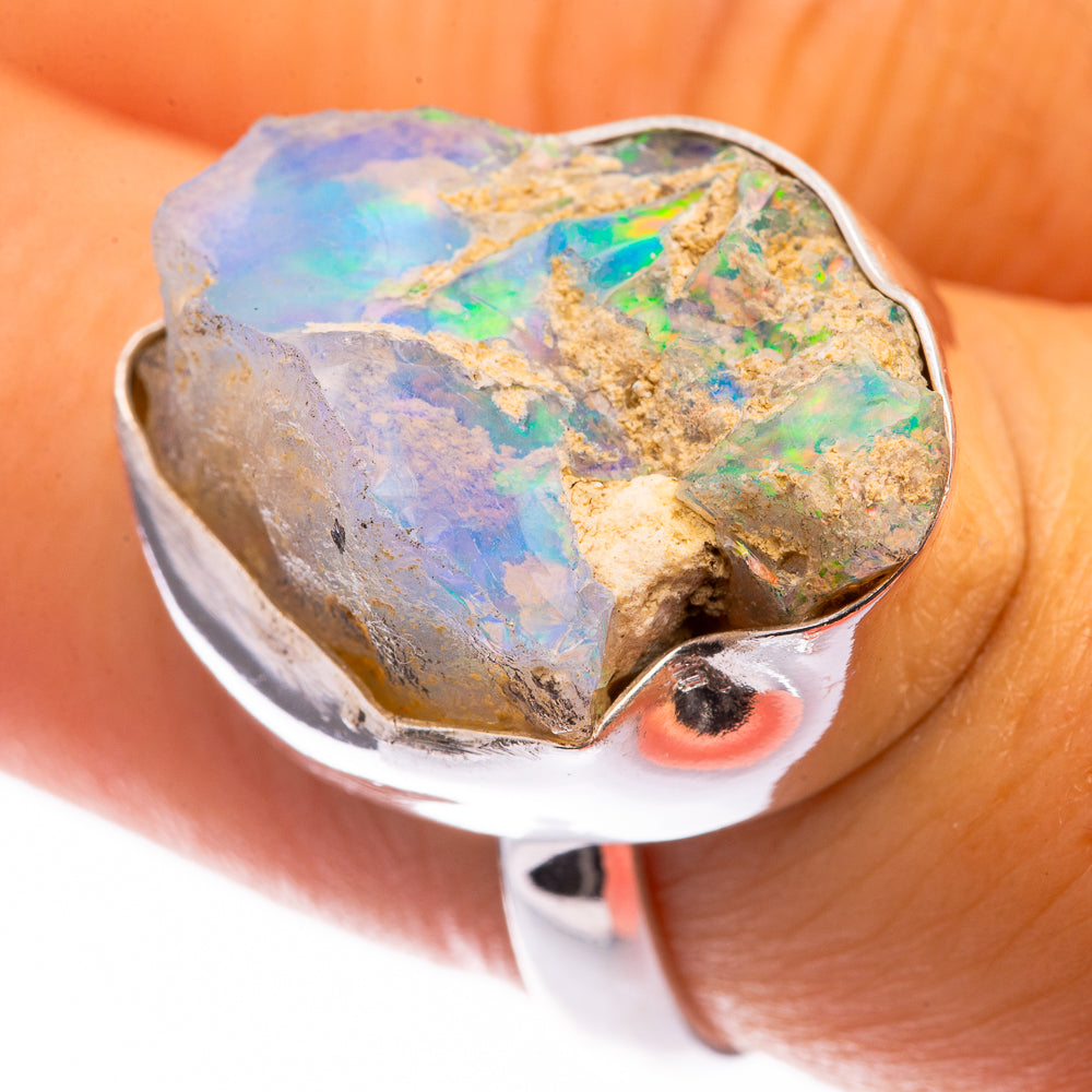 Raw Ethiopian Opal Ring Size 7 (925 Sterling Silver) R141125