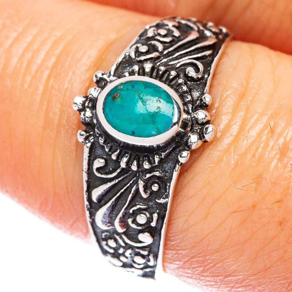 Rare Arizona Turquoise Ring Size 7.75 (925 Sterling Silver) R3245