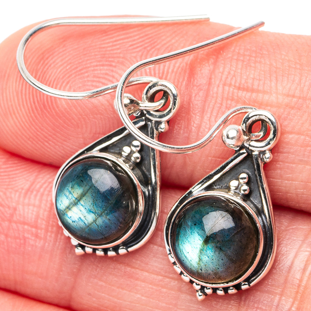Labradorite Earrings 1 1/4" (925 Sterling Silver) E2961