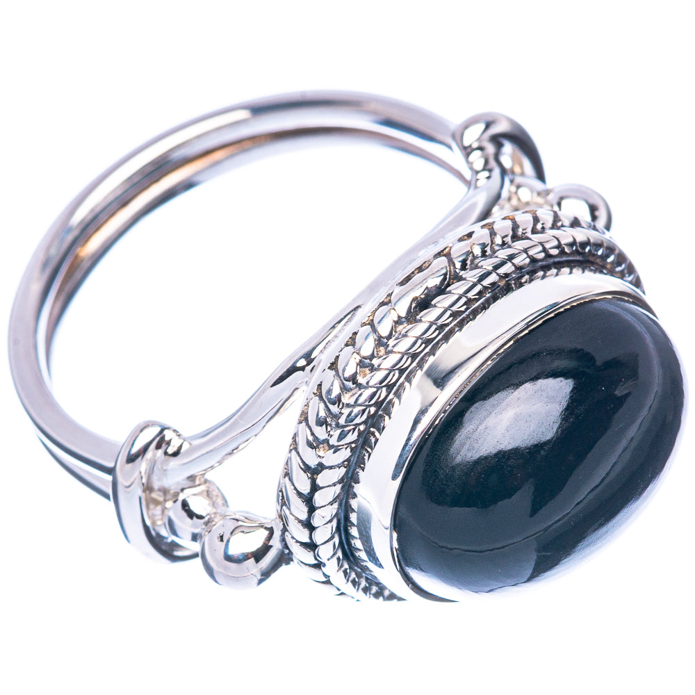 Premium Black Onyx 925 Sterling Silver Ring Size 8 (925 Sterling Silver) R2741