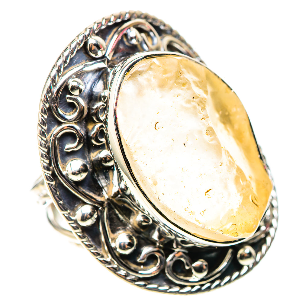 Signature Large Rough Libyan Desert Glass Ring Size 6 (925 Sterling Silver) RING138284