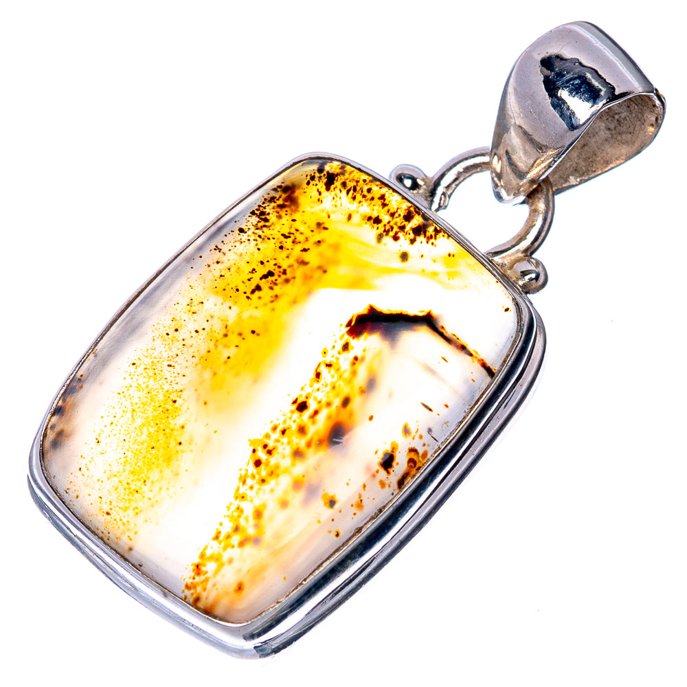 Palm Wood Jasper Pendant 1 1/4" (925 Sterling Silver) P40852