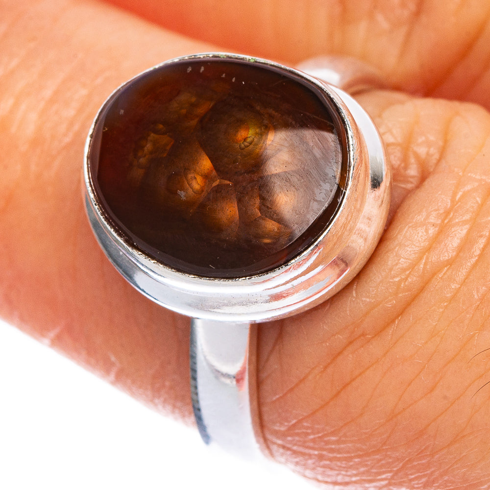 Rare Mexican Fire Agate Ring Size 6.75 (925 Sterling Silver) R1110