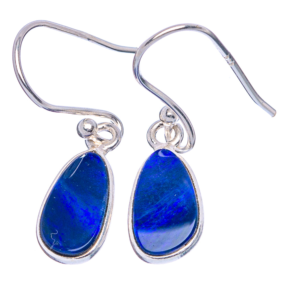 Rare Doublet Opal Earrings 1 1/8" (925 Sterling Silver) E1934