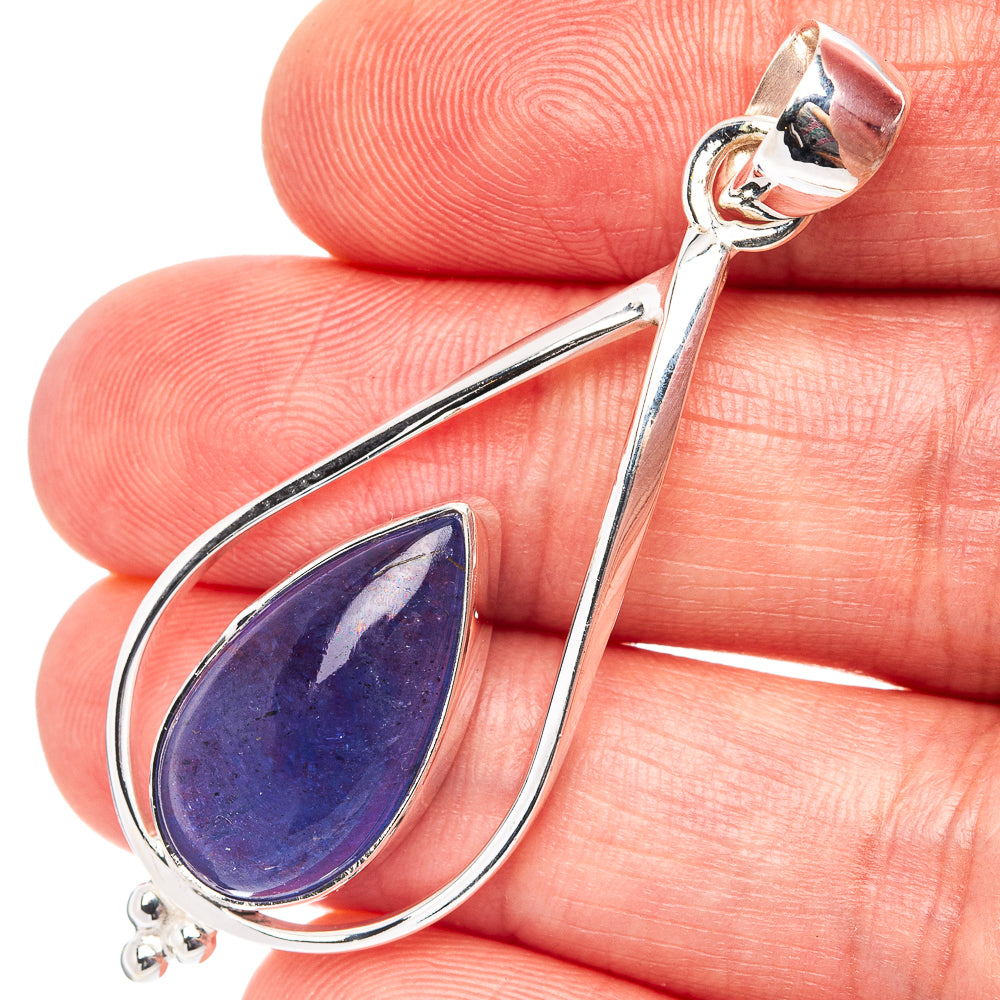 Rare Premium Tanzanite Pendant 2 1/8" (.925 Sterling Silver)