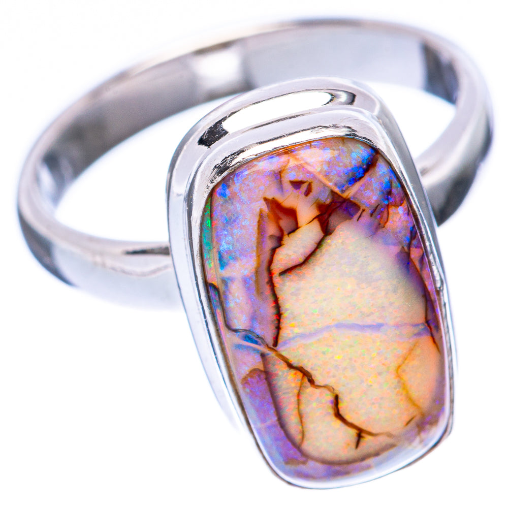 Rare Sterling Opal Ring Size 6.5 (925 Sterling Silver) R2190