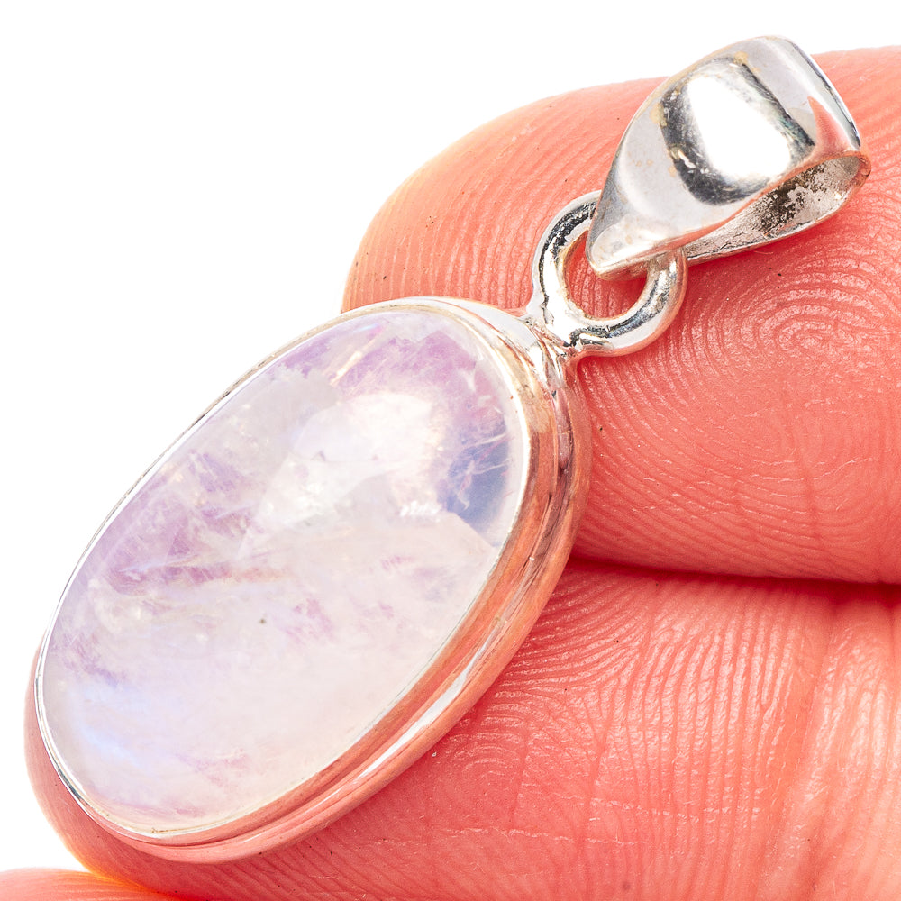 Rainbow Moonstone Pendant 1 1/4" (925 Sterling Silver) P44285