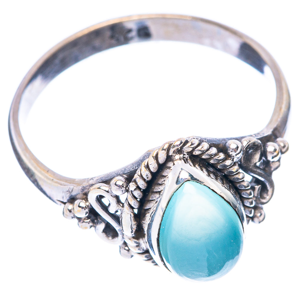 Aqua Chalcedony Ring Size 8 (925 Sterling Silver) R5607