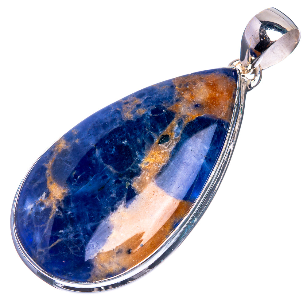 Sodalite 925 Sterling Silver Pendant 2 1/8"
