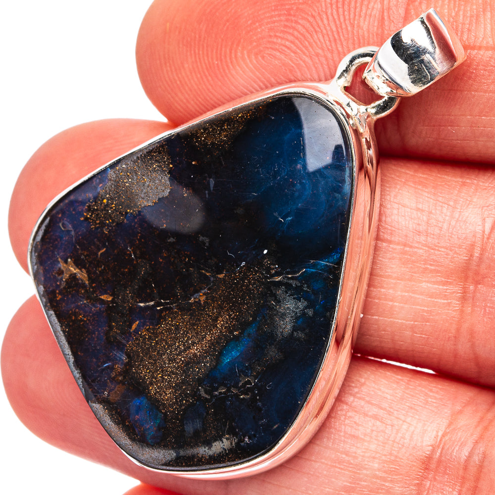 Premium Boulder Opal Pendant 1 5/8" (.925 Sterling Silver)