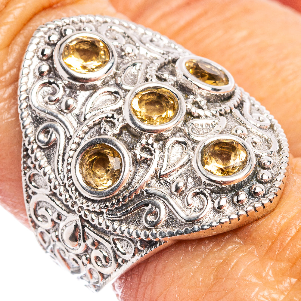 Citrine Ring Size 7.75 (.925 Sterling Silver)