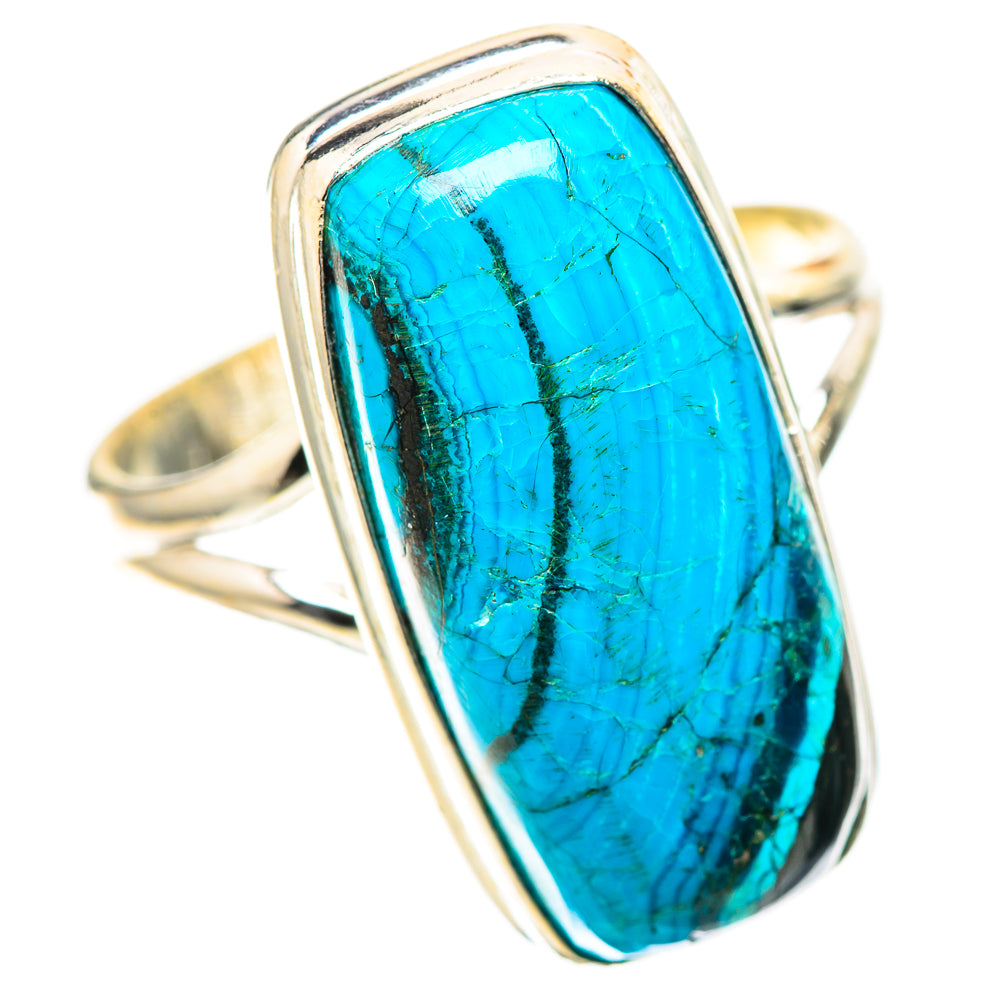 Large Malachite In Chrysocolla 925 Sterling Silver Ring Size 11.75 (925 Sterling Silver) RING139623