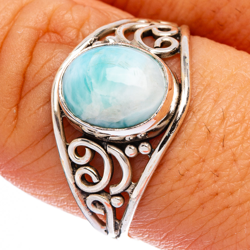 Larimar Ring Size 8.75 (925 Sterling Silver) R146256