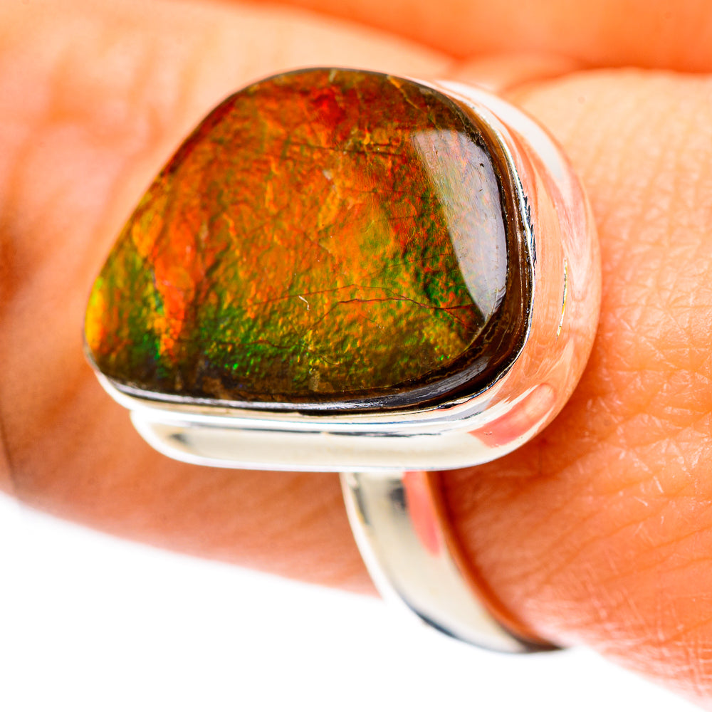 Canadian Ammolite 925 Sterling Silver Ring Size 8.25 (925 Sterling Silver) RING139463