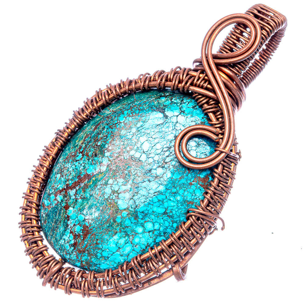 Turquoise Pendant 2 3/8" (Oxidized Copper)