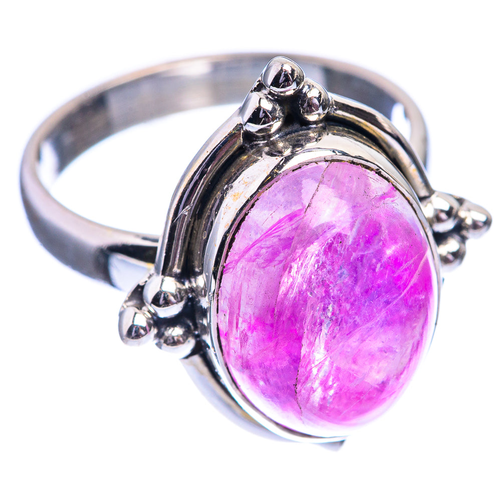 Pink Moonstone Ring Size 6.5 (925 Sterling Silver) R142010