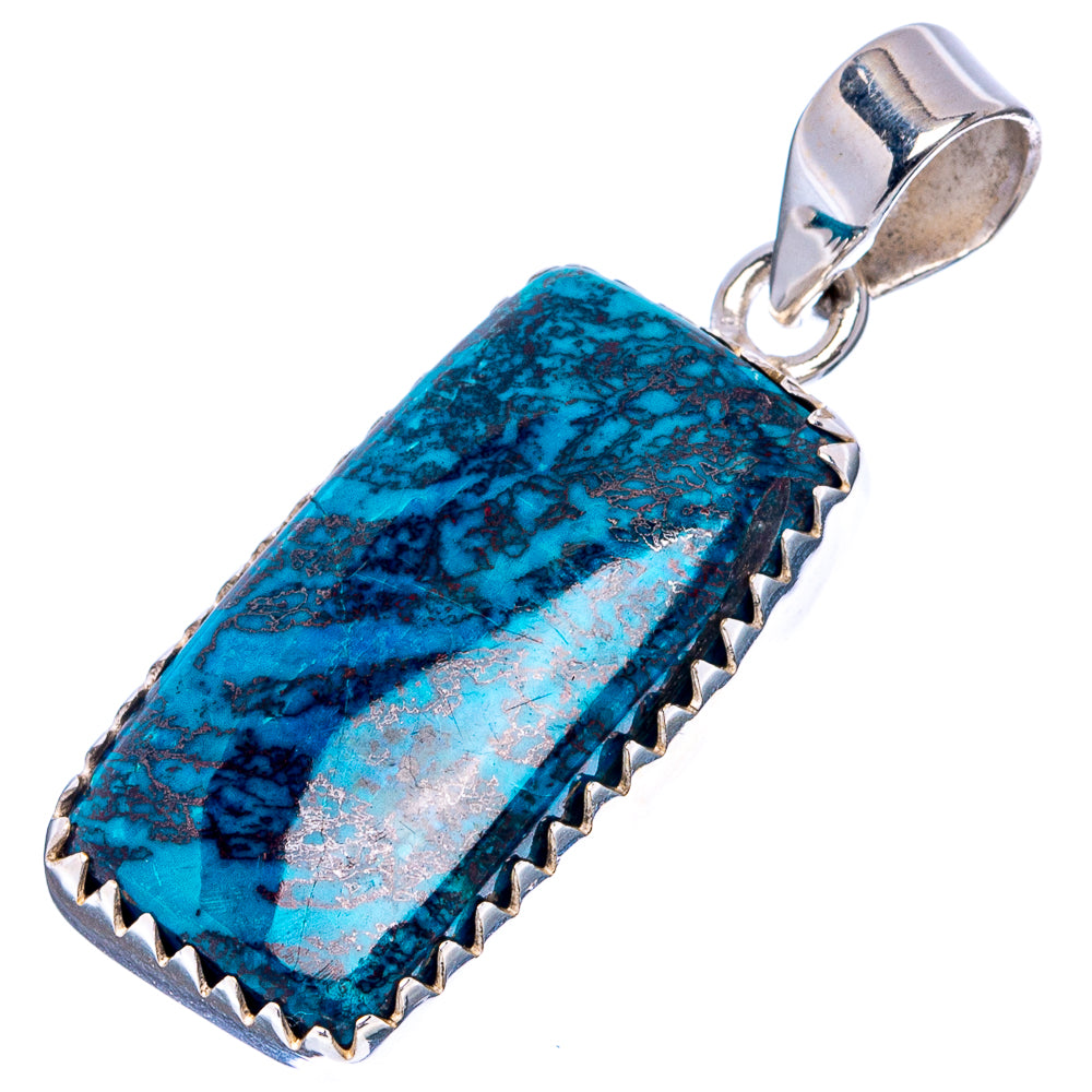 Shattuckite Pendant 1 3/8" (.925 Sterling Silver)