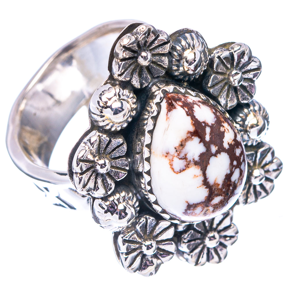 Exclusive Wild Horse Jasper Ring Size 5 Adjustable (.925 Sterling Silver)