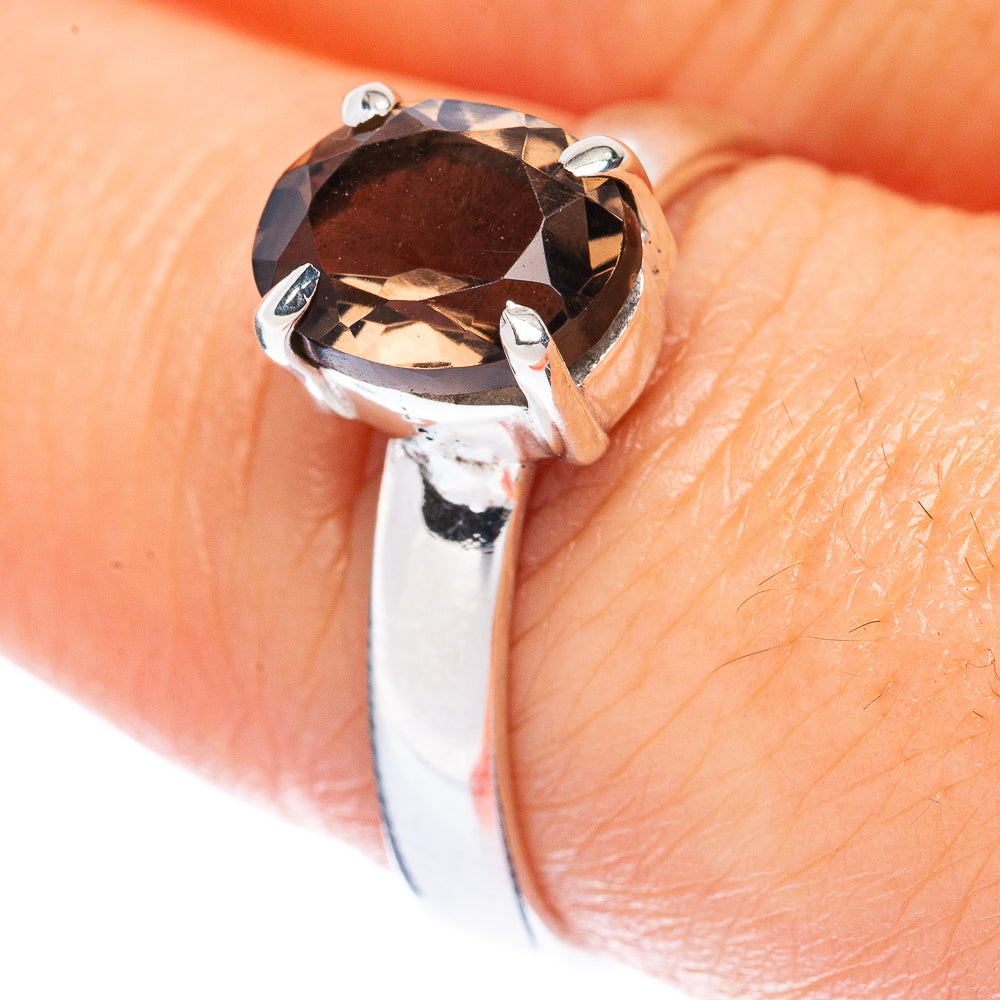 Value Smoky Quartz Ring Size 8.25 (925 Sterling Silver) R3261