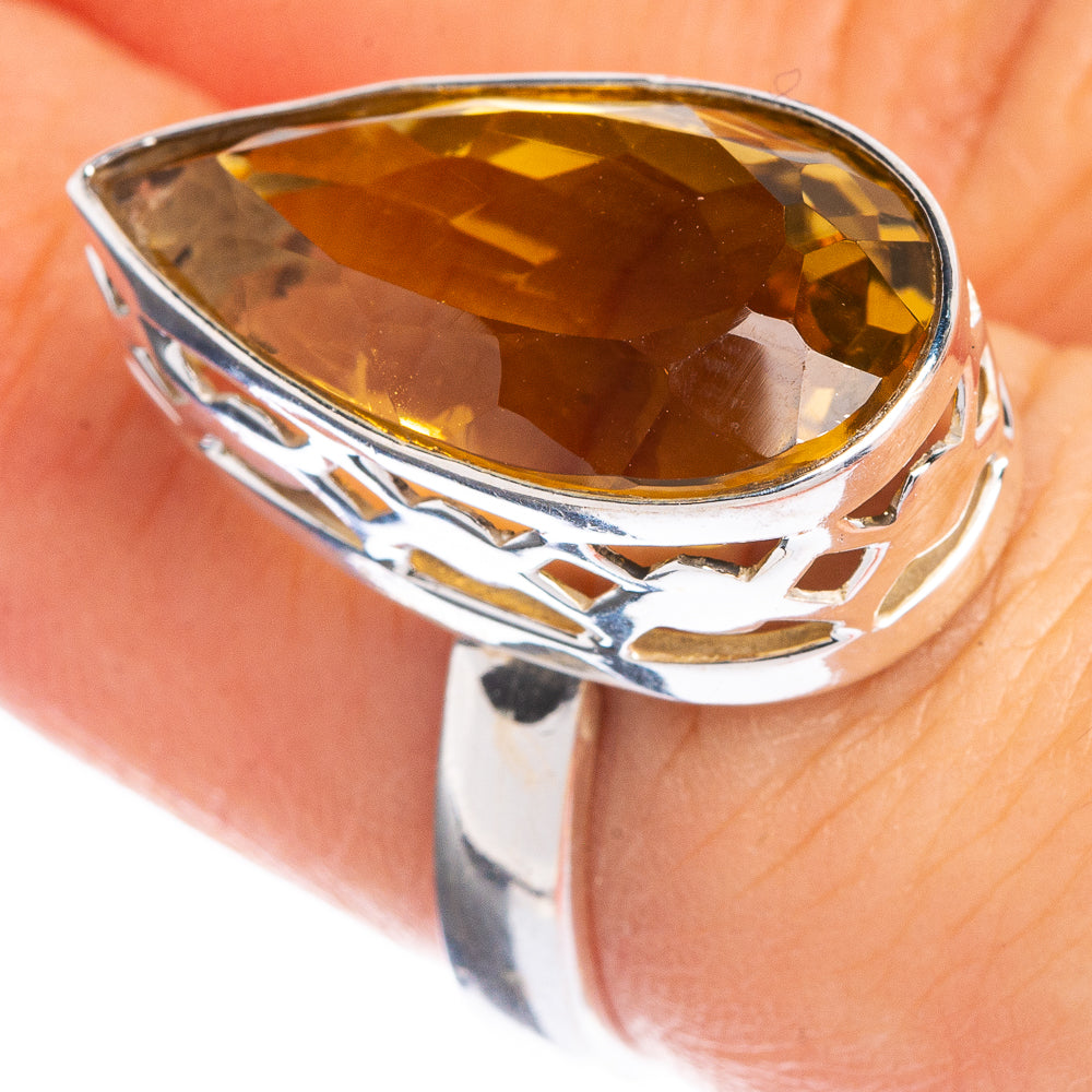 Faceted Citrine Ring Size 6.75 (925 Sterling Silver) R144294
