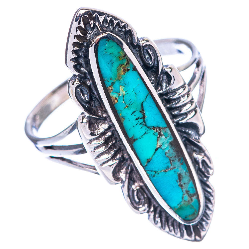 Rare Arizona Turquoise Ring Size 7.5 (925 Sterling Silver) R1514