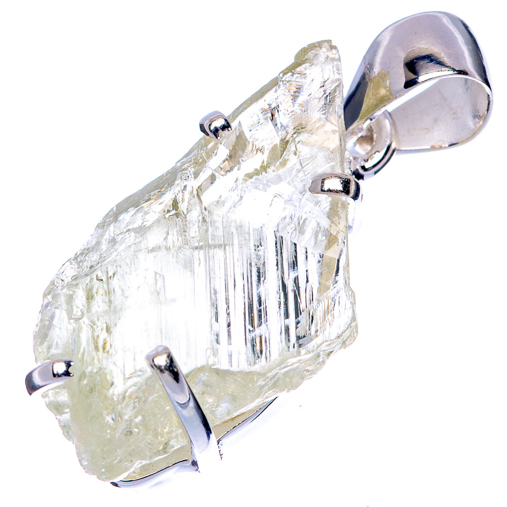 Rare Hiddenite Pendant 1 3/8" (925 Sterling Silver) P41531
