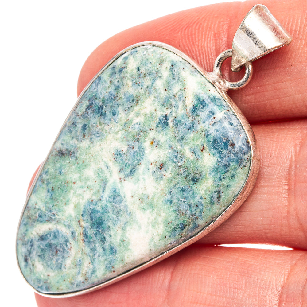 Ruby In Kyanite Pendant 1 7/8" (Silver Plated)