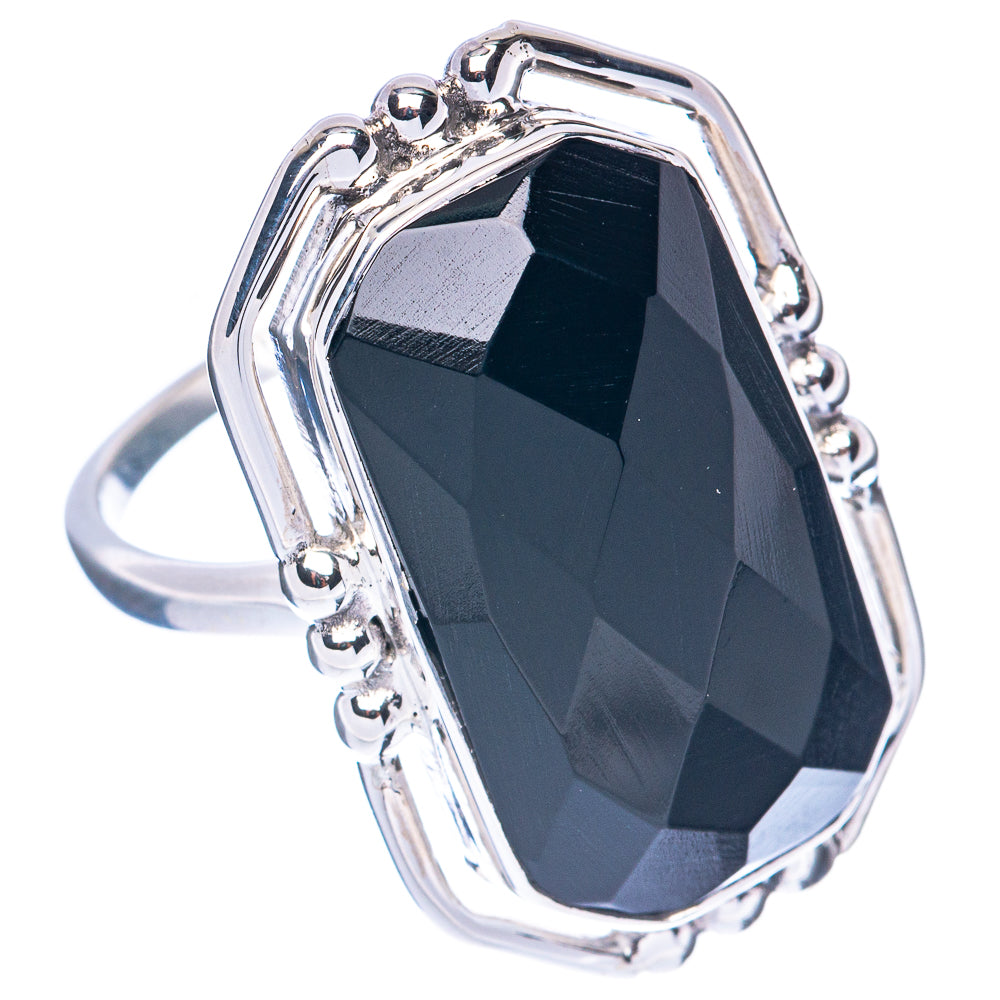 Premium Black Onyx Ring Size 8.25 (925 Sterling Silver) R2619