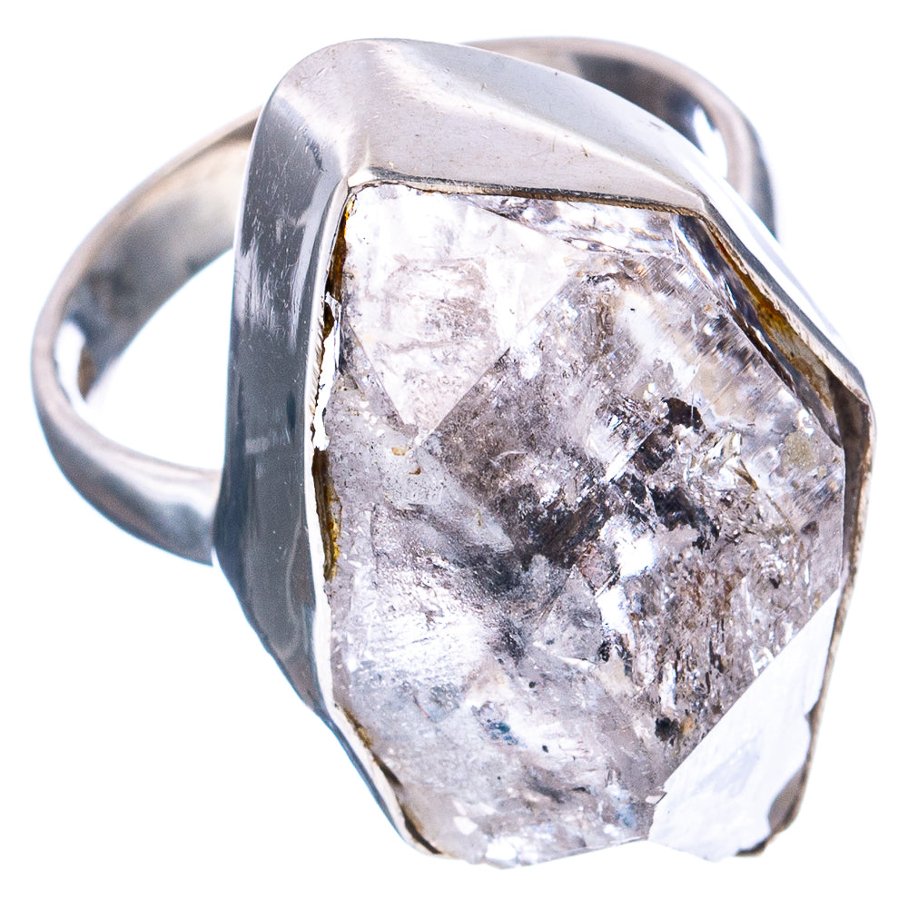 (Classic Series) Herkimer Diamond Ring Size 5.5 (.925 Sterling Silver)