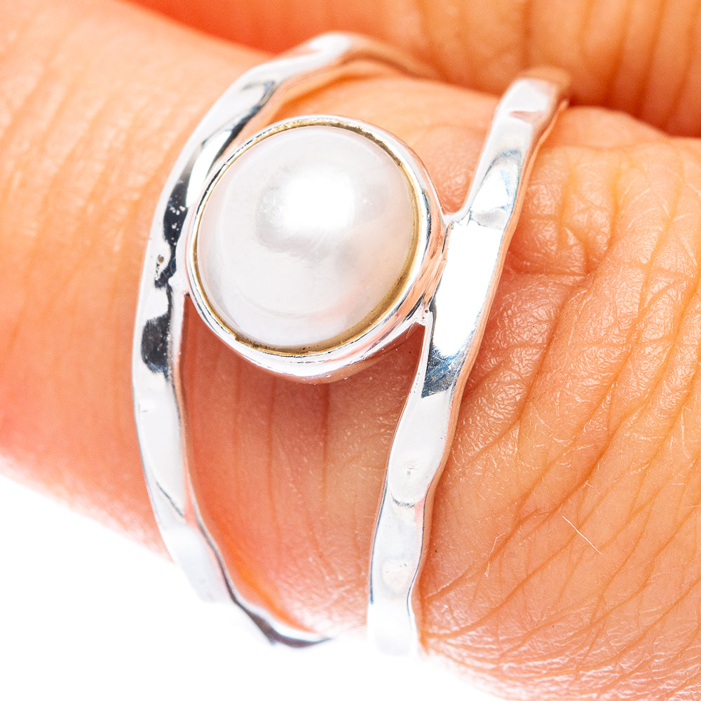 Rainbow Moonstone Dainty Ring Size 7 (925 Sterling Silver) R5839